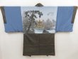 Photo2: 4929T06z560 Vintage Japanese Kimono Silk Men's HAORI Kinkaku-ji Temple (2)