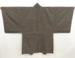 Photo3: 4930T05z590 Vintage Japanese Kimono Silk Men's HAORI Bamboo Olive-Brown (3)