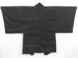 Photo4: 4930T08z610 Vintage Japanese Kimono Silk Men's HAORI  Black (4)