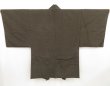 Photo3: 4930T11z630 Vintage Japanese Kimono Silk Men's HAORI Tiger Dark brown (3)