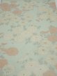 Photo1: 2Z01z60  Japanese Kimono Silk  FABRIC Chrysanthemum Light blue 43.3x14.6 (1)