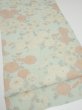 Photo2: 2Z01z60  Japanese Kimono Silk  FABRIC Chrysanthemum Light blue 43.3x14.6 (2)