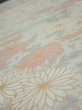 Photo4: 2Z01z60  Japanese Kimono Silk  FABRIC Chrysanthemum Light blue 43.3x14.6 (4)