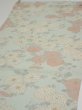 Photo3: 2Z02z60  Japanese Kimono Silk  FABRIC Chrysanthemum Light blue 44.1x14.6 (3)