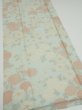 Photo2: 2Z03z90  Japanese Kimono Silk  FABRIC Chrysanthemum Light blue 66.1x14.6 (2)