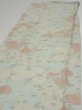 Photo3: 2Z03z90  Japanese Kimono Silk  FABRIC Chrysanthemum Light blue 66.1x14.6 (3)