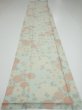 Photo5: 2Z03z90  Japanese Kimono Silk  FABRIC Chrysanthemum Light blue 66.1x14.6 (5)