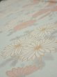 Photo4: 2Z04z90  Japanese Kimono Silk  FABRIC Chrysanthemum Light blue 65.4x14.6 (4)