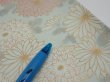 Photo7: 2Z07z50  Japanese Kimono Silk  FABRIC Chrysanthemum Light blue 59.1x7.5 (7)