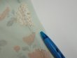 Photo8: 2Z07z50  Japanese Kimono Silk  FABRIC Chrysanthemum Light blue 59.1x7.5 (8)