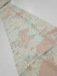 Photo1: 2Z09z60  Japanese Kimono Silk  FABRIC Chrysanthemum Light blue 84.3x6.9 (1)