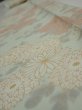 Photo4: 2Z09z60  Japanese Kimono Silk  FABRIC Chrysanthemum Light blue 84.3x6.9 (4)