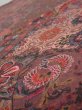 Photo4: 2Z01z70  Japanese Kimono Crepe Silk  FABRIC Flowers Dull red 43.3x14.8 (4)