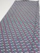 Photo3: 2Z05z90  Japanese Kimono Silk  FABRIC Plum blossom Navy 65.0x14.0 (3)