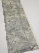 Photo2: 2Z10z20  Japanese Kimono Silk  FABRIC Plum tree Soft green 36.2x7.3 (2)