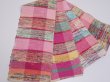 Photo1: C05z340 Vintage Japanese Kimono Silk Cotton Wool SAKIORI FABRIC     111.8x5.9 (1)