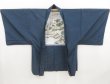 Photo3: 4931T14z600 Vintage Japanese Kimono Silk Men's HAORI House Navy (3)