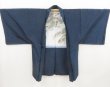 Photo3: 5001T02z740 Vintage Japanese Kimono Silk Men's HAORI Pine Navy (3)