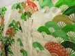 Photo2: 5001T04z980 Vintage Japanese Kimono Silk FURISODE Folding fan Off-white (2)