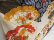 Photo3: 5001T07z1080 Vintage Japanese Kimono Silk FURISODE Folding fan Off-white (3)