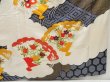 Photo7: 5001T07z1080 Vintage Japanese Kimono Silk FURISODE Folding fan Off-white (7)