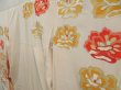 Photo2: 5001T08z1000 Vintage Japanese Kimono Silk FURISODE Flower Off-white (2)