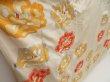 Photo3: 5001T08z1000 Vintage Japanese Kimono Silk FURISODE Flower Off-white (3)