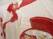 Photo2: 5001T11z1080 Vintage Japanese Kimono Silk FURISODE Jigami Off-white (2)