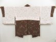 Photo6: 5003T10z580 Vintage Japanese Kimono Silk HAORI  Burnt brown (6)