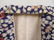 Photo7: 5003T13z700 Vintage Japanese Kimono Silk MEISEN KOMON Dark lavender blue (7)