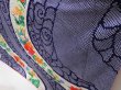 Photo4: 5003T14z1140 Vintage Japanese Kimono Silk FURISODE Flowers Dark lavender blue (4)