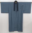 Photo7: 5004T08z440  Japanese Kimono Synthetic Men's JUBAN Mt.Fuji Blue-Gray (7)