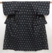 Photo1: 5004T10z540 Vintage Japanese Kimono Momen Cotton  Black (1)