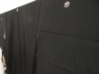 Photo2: 5004T11z1090 Vintage Japanese Kimono Crepe Silk TOMESODE Black (2)