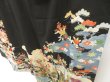 Photo4: 5004T11z1090 Vintage Japanese Kimono Crepe Silk TOMESODE Black (4)