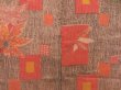 Photo3: 5004T12z570 Vintage Japanese Kimono Silk HAORI Maple Dark orange (3)