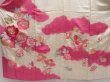 Photo5: 5004T13z1040 Vintage Japanese Kimono Silk FURISODE Peony Pink-Purple (5)