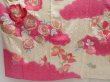 Photo6: 5004T13z1040 Vintage Japanese Kimono Silk FURISODE Peony Pink-Purple (6)