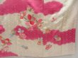 Photo7: 5004T13z1040 Vintage Japanese Kimono Silk FURISODE Peony Pink-Purple (7)