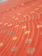 Photo4: 2H01z60  Japanese Kimono Silk  FABRIC Shibori Dark orange 44.9x14.4 (4)