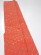 Photo3: 2H07z40  Japanese Kimono Silk  FABRIC Shibori Dark orange 55.1x7.9 (3)