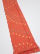 Photo2: 2H09z40  Japanese Kimono Silk  FABRIC Shibori Dark orange 77.2x6.3 (2)