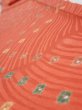 Photo4: 2H09z40  Japanese Kimono Silk  FABRIC Shibori Dark orange 77.2x6.3 (4)