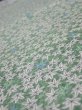 Photo4: 2H01z60  Japanese Kimono Silk  FABRIC Maple Sage green 42.5x13.8 (4)