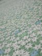 Photo4: 2H04z80  Japanese Kimono Silk  FABRIC Maple Sage green 63.0x13.8 (4)