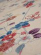 Photo4: 2H01z60  Japanese Kimono Silk  FABRIC Camellia Light cream 38.6x14.6 (4)