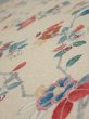 Photo4: 2H02z60  Japanese Kimono Silk  FABRIC Camellia Light cream 39.0x14.4 (4)