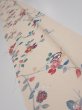 Photo1: 2H07z40  Japanese Kimono Silk  FABRIC Camellia Light cream 52.8x7.1 (1)