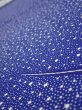 Photo4: 2H02z40  Japanese Kimono Silk  FABRIC Snow grass Dark blue 40.6x13.8 (4)