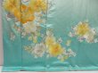 Photo6: 5006T01z1380 Vintage Japanese Kimono Silk FURISODE Flowers Off-white (6)